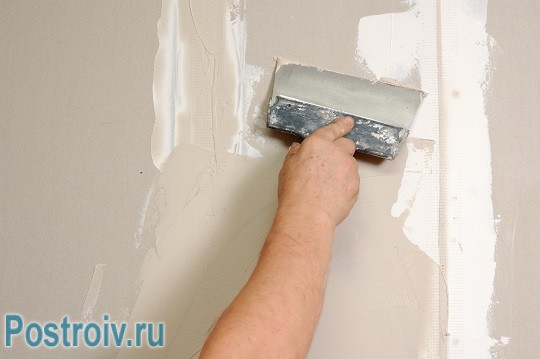 как шпаклевать гипсокартон?