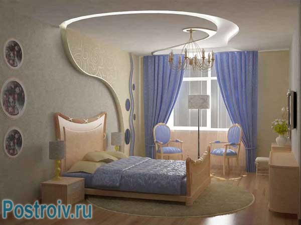 Роскошные голубые шторы для спальни молодых Роскошные голубые шторы для спальни молодых